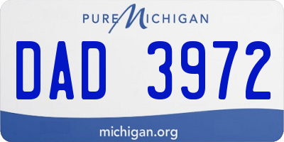 MI license plate DAD3972
