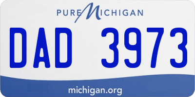 MI license plate DAD3973