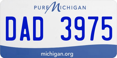 MI license plate DAD3975