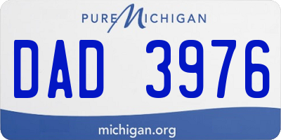 MI license plate DAD3976