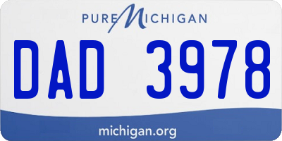 MI license plate DAD3978