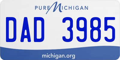 MI license plate DAD3985