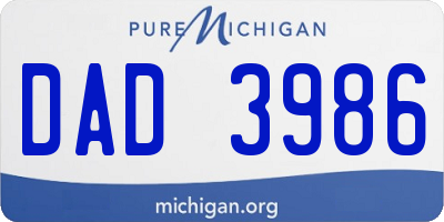 MI license plate DAD3986