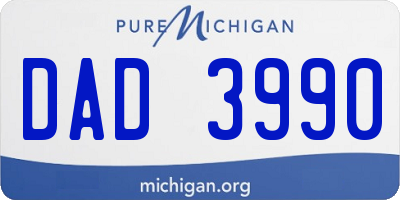 MI license plate DAD3990