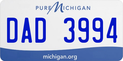 MI license plate DAD3994