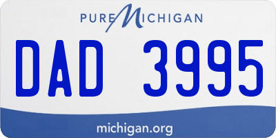 MI license plate DAD3995