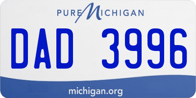 MI license plate DAD3996