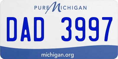 MI license plate DAD3997