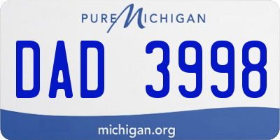 MI license plate DAD3998