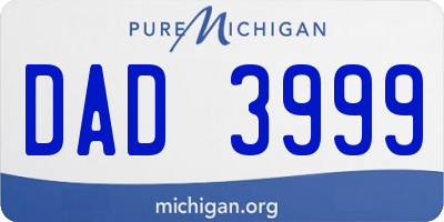 MI license plate DAD3999