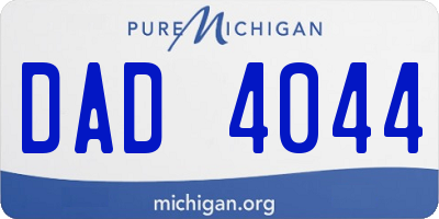 MI license plate DAD4044