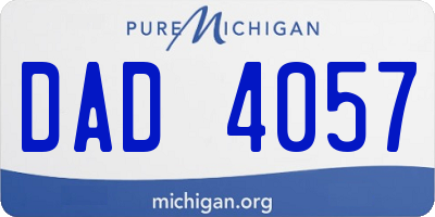 MI license plate DAD4057