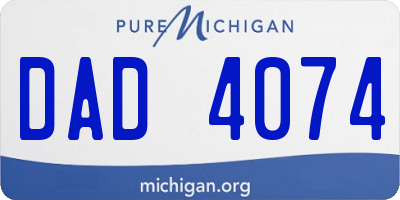 MI license plate DAD4074