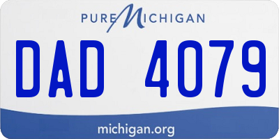 MI license plate DAD4079