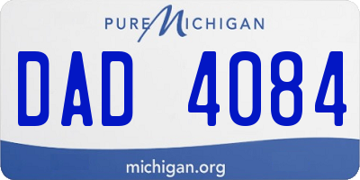MI license plate DAD4084