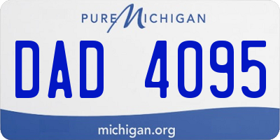 MI license plate DAD4095