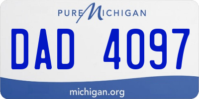 MI license plate DAD4097