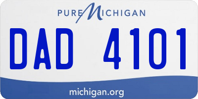 MI license plate DAD4101