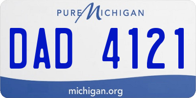 MI license plate DAD4121