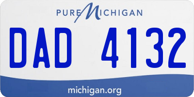 MI license plate DAD4132
