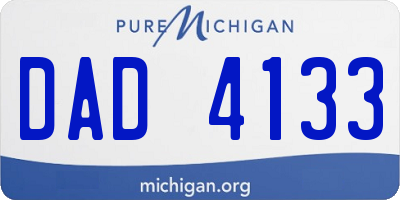 MI license plate DAD4133