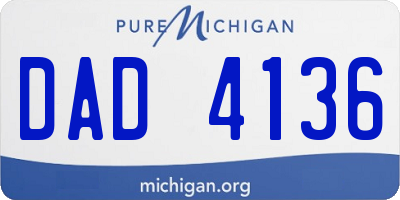 MI license plate DAD4136