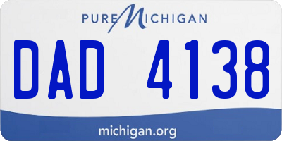 MI license plate DAD4138
