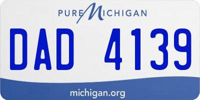 MI license plate DAD4139
