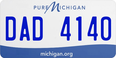 MI license plate DAD4140