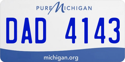 MI license plate DAD4143