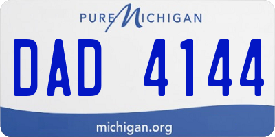 MI license plate DAD4144