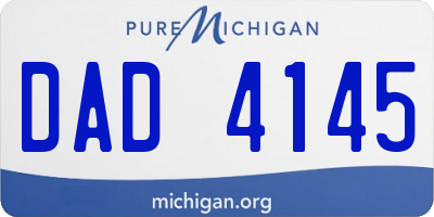MI license plate DAD4145