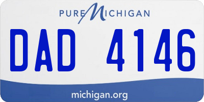 MI license plate DAD4146