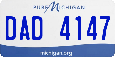 MI license plate DAD4147
