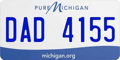 MI license plate DAD4155