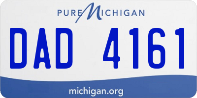 MI license plate DAD4161
