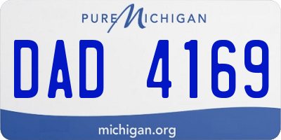 MI license plate DAD4169