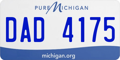 MI license plate DAD4175
