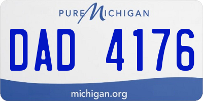 MI license plate DAD4176