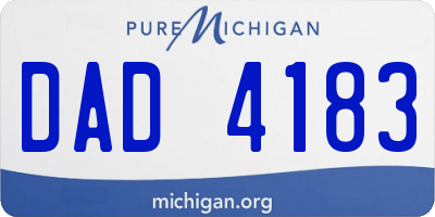 MI license plate DAD4183