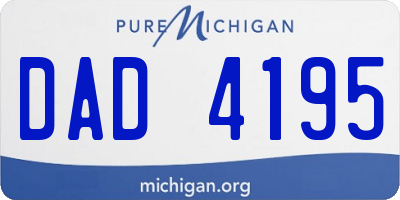 MI license plate DAD4195