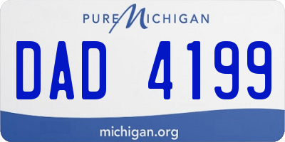 MI license plate DAD4199