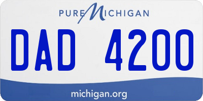 MI license plate DAD4200