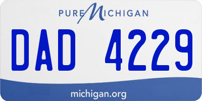 MI license plate DAD4229