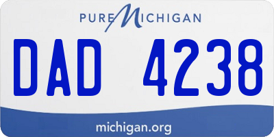 MI license plate DAD4238