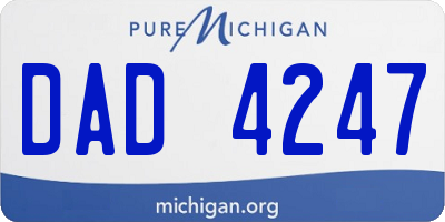MI license plate DAD4247