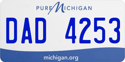 MI license plate DAD4253