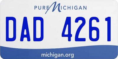 MI license plate DAD4261