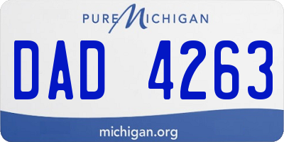 MI license plate DAD4263