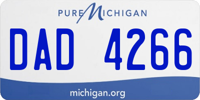 MI license plate DAD4266